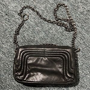 RARE❤️ HENRI BENDEL No 7 quilted Convertible purse black crossbody bag leather